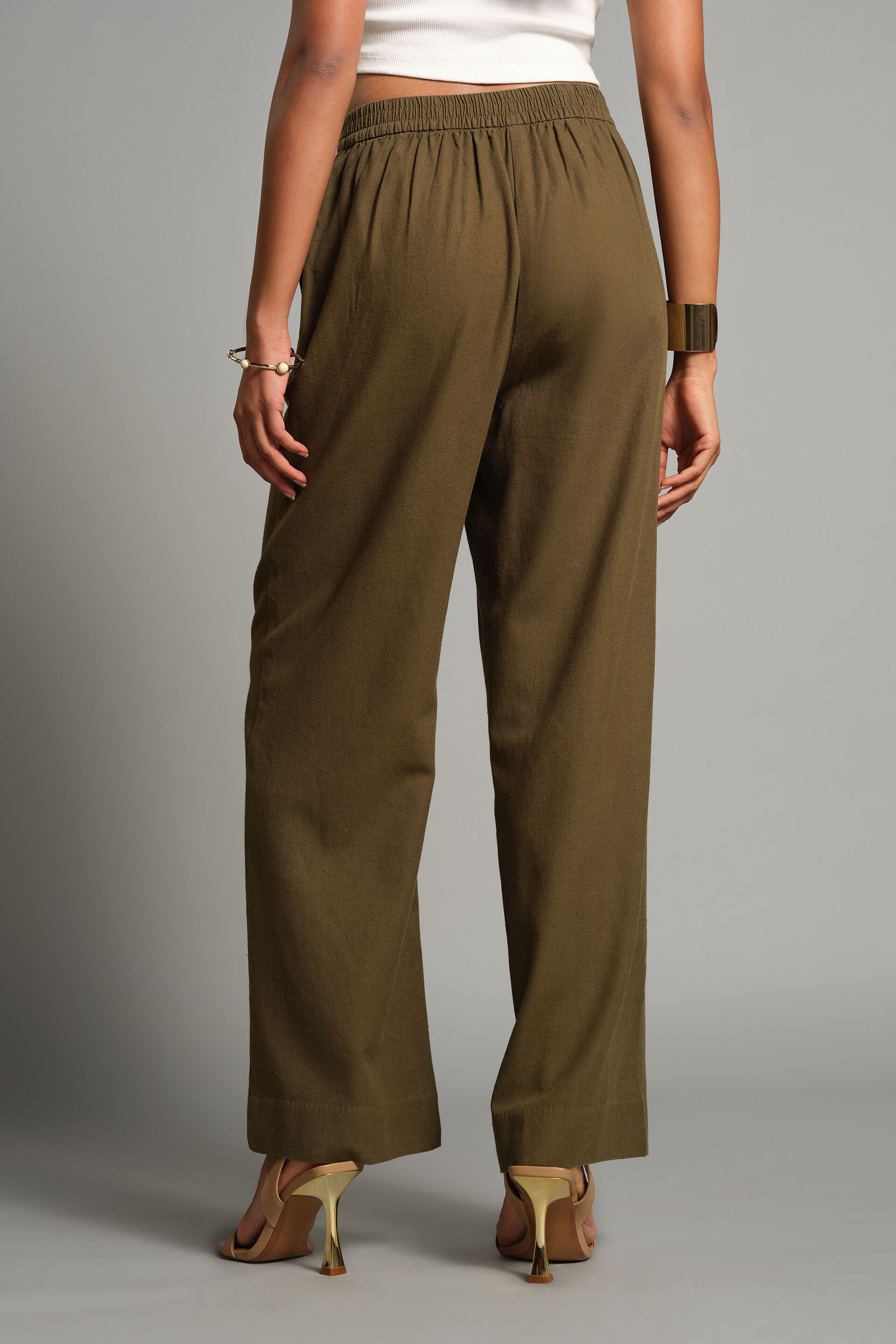 Sun & Sand Olive Flair Pants, Olive, image 4